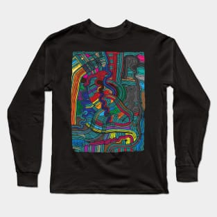 Rainbow Fork Swirls Long Sleeve T-Shirt